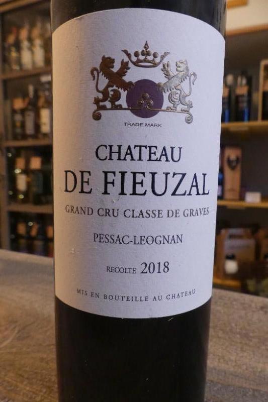 Bordeaux Pessac Léognan rouge  Château de Fieuzal cru classé  2018 