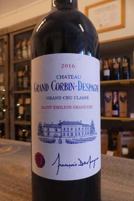 Bordeaux Saint Emilion Grand Cru Classé Château Grand Corbin Despagne 2016