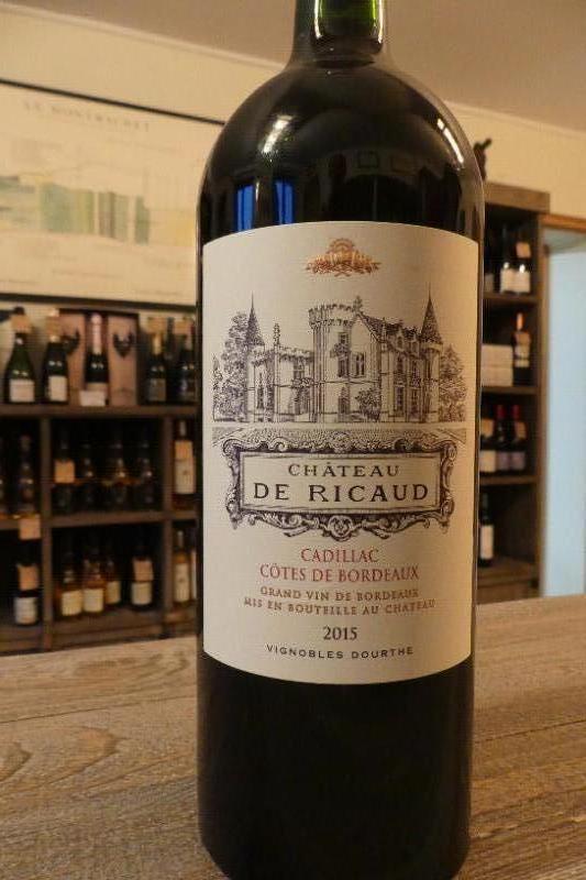 Magnum Cotes de Bordeaux Cadillac rouge Château de Ricaud 2015 Vignoble Dourthe