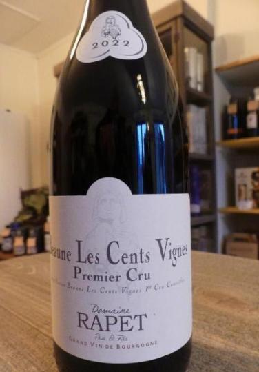 Bourgogne Côte de Beaune rouge Beaune 1er cru Cent Vigne Domaine Rapet 2022