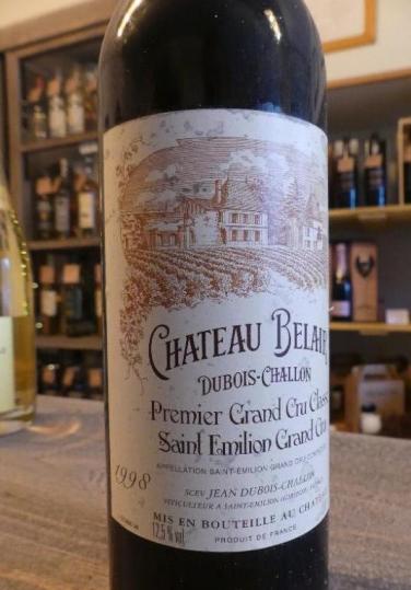 Bordeaux Saint Emilion Grand Cru Classé Château Belair 1998