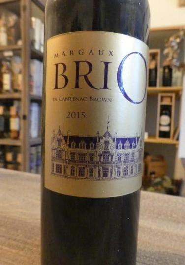 Bordeaux Margaux Brio de Cantenac Brown 2015