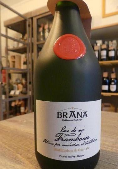 Eau de vie de Framboise ,Distillerie Brana pays Basque 45°