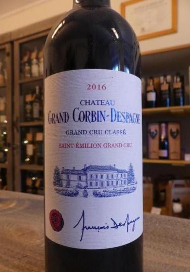 Bordeaux Saint Emilion Grand Cru Classé Château Grand Corbin Despagne 2016