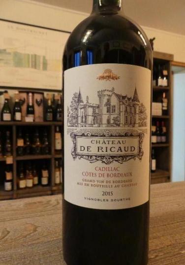 Magnum Cotes de Bordeaux Cadillac rouge Château de Ricaud 2015 Vignoble Dourthe